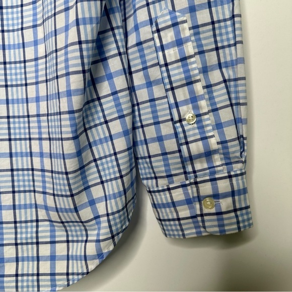 Ralph Lauren Blue Plaid Classic Fit Button Down Shirt Size Medium - Picture 7 of 8